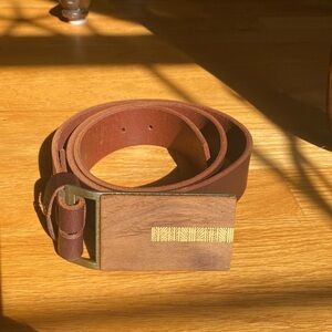 JOYO real leather belt with handmade buckle